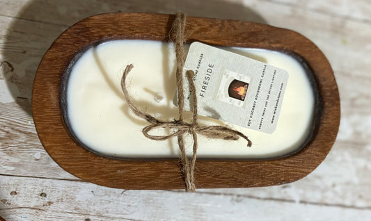 Fireside 14 oz Double Wick Dough bowl Candle