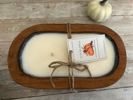 Autumn Spice 14 oz Double Wick  Doughbowl Candle