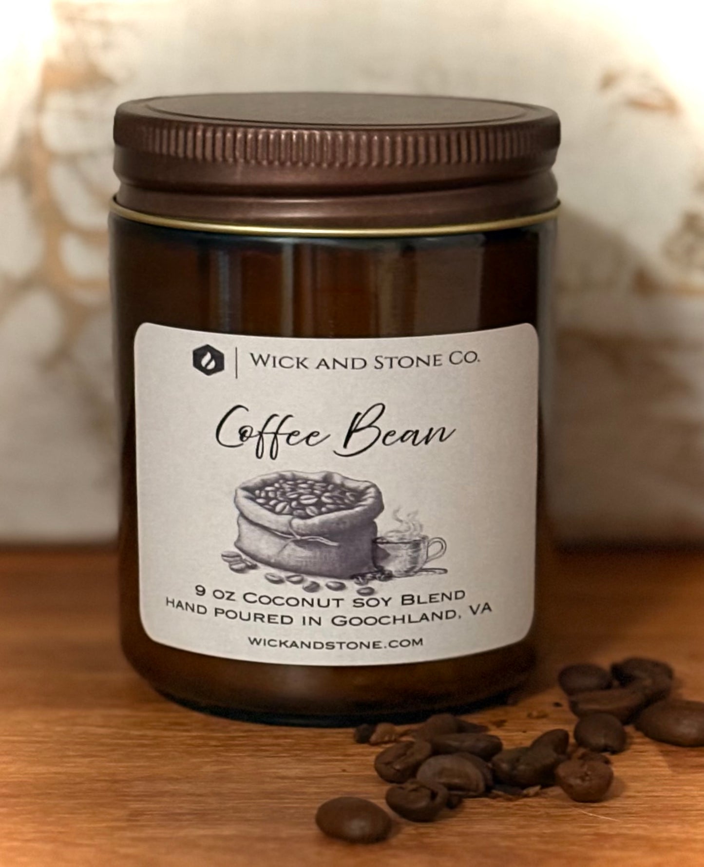 Coffee Bean 9 oz Soy Coconut Wax Candle