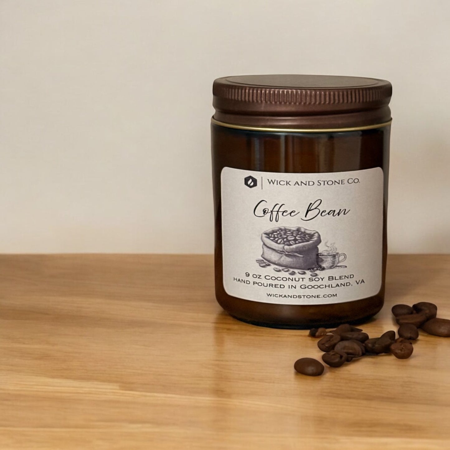 Coffee Bean 9 oz Soy Coconut Wax Candle